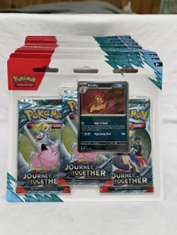 LOT OF 11 Pokemon Scarlet & Violet Journey Together Sealed Yanmega Scrafty Promo - Image 3