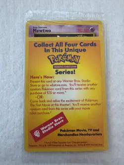Pokemon The First Movie Mewtwo WB Promo – Black Star – Factory Sealed - Mint - Image 1