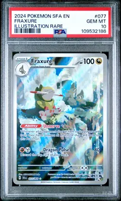 2024 POKEMON SFA EN-SHROUDED FABLE ILLUSTRATION RARE #077 FRAXURE PSA 10 - Image 1