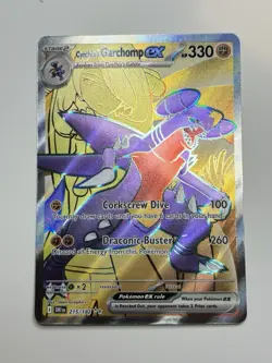Pokemon TCG Cynthia's Garchomp EX 215/182, NM-Ultra Rare, Destined Rivals - Image 1