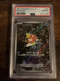 2023 Pokemon Japanese SV1A-TRIPLET Beat 080 Magikarp Art Rare PSA 10 - Image 1