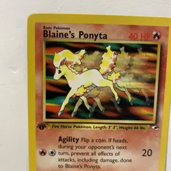 2000 Pokemon Gym Heroes 1st Edition Blaine's Ponyta #63/132 NEAR MINT NM - Image 2