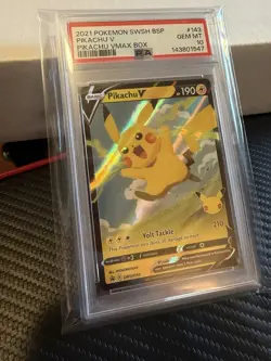 PSA 10 2021 Pokemon Swsh Bsp Pikachu V Pikachu VMAX BOX #143 - Image 1