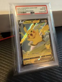 PSA 10 2021 Pokemon Swsh Bsp Pikachu V Pikachu VMAX BOX #143 - Image 3
