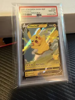 PSA 10 2021 Pokemon Swsh Bsp Pikachu V Pikachu VMAX BOX #143 - Image 4