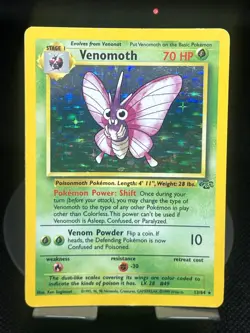 Pokemon TCG Venomoth 13/64 Jungle Holo Rare MP - Image 1