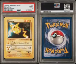 ⚡Pokemon 1999 Pikachu Movie Promo #4 Vintage PSA 9 - Image 2