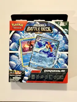 Pokemon Deluxe Battle Deck QUAQUAVAL ex Factory Sealed Box Ready To Play Deck - Image 1