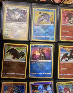 16 Radiant Rare Full Set Complete Pokemon Collection Charizard Greninja Eevee NM - Image 2