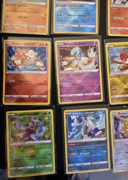16 Radiant Rare Full Set Complete Pokemon Collection Charizard Greninja Eevee NM - Image 5