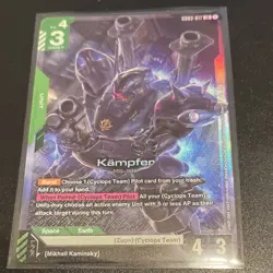 Kampfer MS-18E Holo Burst Unit Card 4 Power 3 Cost Gundam War TCG - Image 1