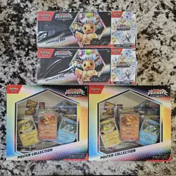 Sam’s Club Pokemon Prismatic Evolutions Bundle & Poster Collection LOT OF 4 NEW - Image 1