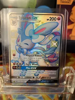 Pokemon NM Sylveon GX SV76/SV94 Hidden Fates Shiny Vault - Image 1