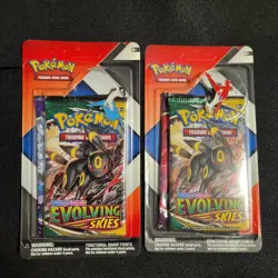 (2) Pokemon Evolving Skies & Chilling Reign 2 pack Blister with Pin NEW & SEALED - Image 1