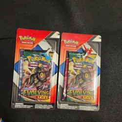 (2) Pokemon Evolving Skies & Chilling Reign 2 pack Blister with Pin NEW & SEALED - Image 2