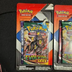 (2) Pokemon Evolving Skies & Chilling Reign 2 pack Blister with Pin NEW & SEALED - Image 3