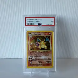 1999 Pokemon Game Charizard Holo #4 Base Set PSA 7 Nm 132878972 - Image 1