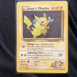 2000 Pokemon TCG Gym Challenge Lt Surge's Pikachu 81/132 - Image 1