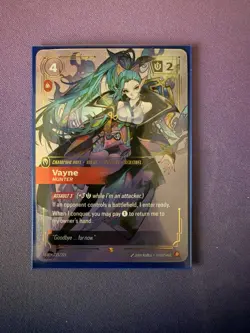 League of Legends Vayne Hunter Champion Unit Overnumbered Foil Card 223/221 - Image 1