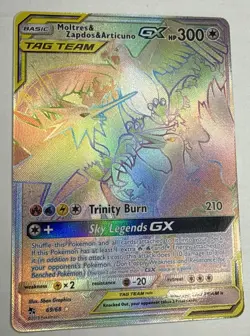 Moltres & Zapdos & Articuno GX 69/68 Hidden Fates - Pokemon Card - Near Mint - Image 2