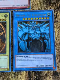 Yugioh Legendary Collection God Card Set Ra, Slifer, Obelisk Lc01-en001/2/3 - Image 4
