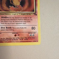 Moltres 27/62 Rare Fossil Pokemon Card - Multiple Copies - Image 3