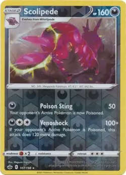 Scolipede 107/198 Reverse Holo | Chilling Reign | Pokemon Card - Image 1