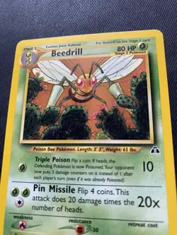 Pokemon Card - Beedrill - Neo Discovery 18/75 Rare Vintage NM - Image 2