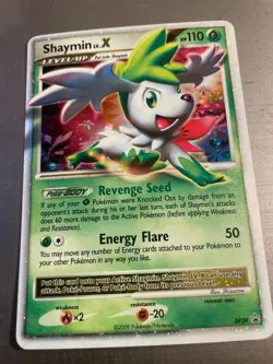 Pokemon TCG 2009 Diamond & Pearl Black Star Promo Card -- Shaymin Lv.X DP39 Holo - Image 1