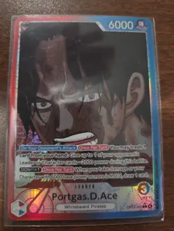 Portgas D Ace OP13 Manga Leader Rare Alternate Art One Piece Card English Carryi - Image 1
