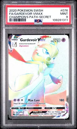 Pokemon Champions Path # 076 Full Art Gardevoir VMAX PSA 9 Card MINT! Free Ship! - Image 1