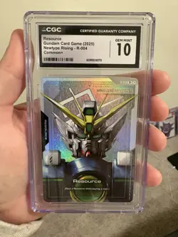 Gundam Card Game Newtype Rising Resource Gundam Wing Zero R-004 C+ CGC 10 - Image 1