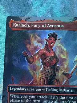 1X FOIL Karlach, Fury of Avernus BORDERLESS MINT MTG Magic Secret Lair D&D BG3 - Image 5