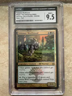 MtG - FOIL Tolsimir Wolfblood - Ravnica: City of Guilds - CGC 9.5 Mint+ - Pop 1! - Image 1