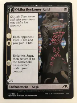 MTG Kamigawa: Neon Dynasty Okiba Reckoner Raid 117/302 LP - Image 1