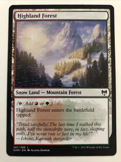MTG Kaldheim Highland Forest 261/285 LP - Image 1