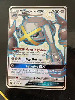 Pokemon Metagross GX 157a/145 Shiny Hidden Fates Promo Near Mint - Image 1