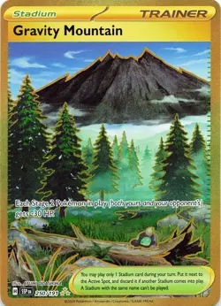 POKEMON Gravity Mountain #250/191 Holofoil SV08: Surging Sparks NM - Image 1