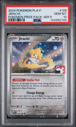 2024 POKEMON PLAY! POKEMON PRIZE PACK: SER 5 #126 JIRACHI PSA 10 - Image 1