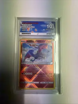 Pokemon TCG Radiant Charizard Crown Zenith Holo 020/159 Ace 10 Perfect SubGrades - Image 1