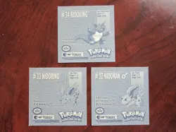 NIDOKING 34 NIDORINO 33 NIDORAN 32POKEMON ARTBOX 3 STICKER LOT 1999 NM - Image 2