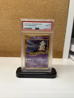 2000 POKEMON NEO GENESIS #14 SLOWKING-HOLO PSA 8 Swirl!! - Image 1