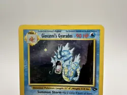 Giovanni's Gyarados 5/132 Gym Challenge Unlimited Holo Rare Pokemon TCG MP - Image 3