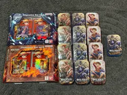 One Piece Lot 4x Mini-Tin Set + 1 Tin Vol.2 & 2x Illustration Boxes OP-13 SEALED - Image 1