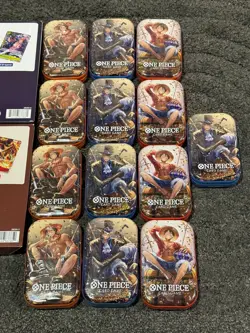 One Piece Lot 4x Mini-Tin Set + 1 Tin Vol.2 & 2x Illustration Boxes OP-13 SEALED - Image 4