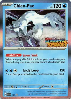 POKEMON Chien-Pao #152 Holofoil SV: Scarlet & Violet Promo Cards NM Stamped - Image 1