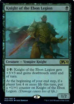 Knight of the Ebon Legion - Foil - MtG Core 2020 - R105 NM 2020 - Image 1