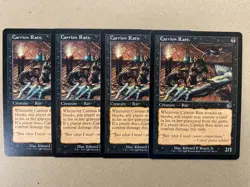 MTG 4x Carrion Rats Torment Legacy Pauper Magic the Gathering x4 NM - Image 1