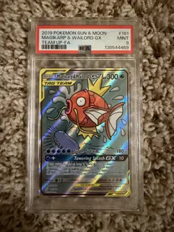 PSA 9 Magikarp & Wailord GX 161/181 Team Up Alt Art Pokemon Sun & Moon - Image 1