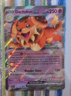 Dachsbun Ex 067/142 Stellar Crown Double Rare Holo Pokemon Card - Image 1
